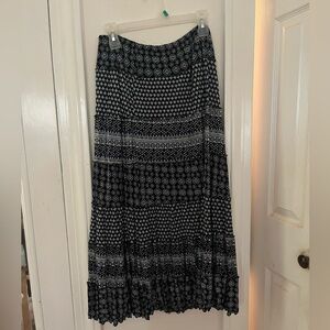 Long Patterned Skirt Size Large